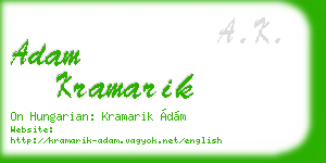 adam kramarik business card