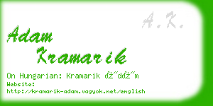 adam kramarik business card